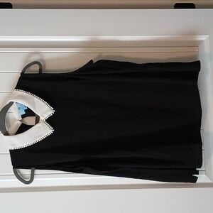 ⭐CE CE black swing top white Peter Pan collar Sz 2X